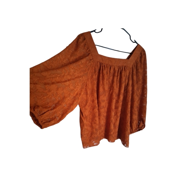 LC Lauren Conrad Burnt Orange Blouse - Picture 2 of 4